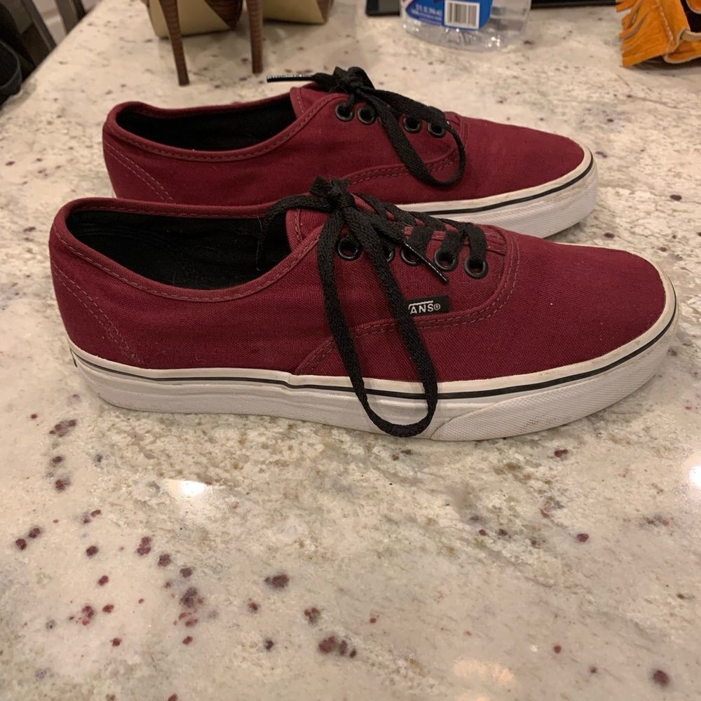 Vans Burgundy Low Top Classic Sneaker sz 8.5